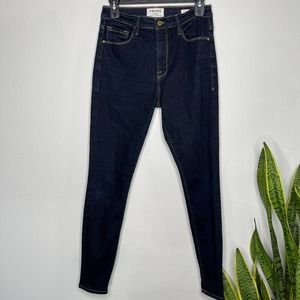 Frame Dark Wash Ali Hi Rise Skinny Jeans 26